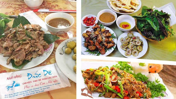 Thịt dê núi Đức Dê – Quán ăn nổi tiếng Ninh Bình ngon