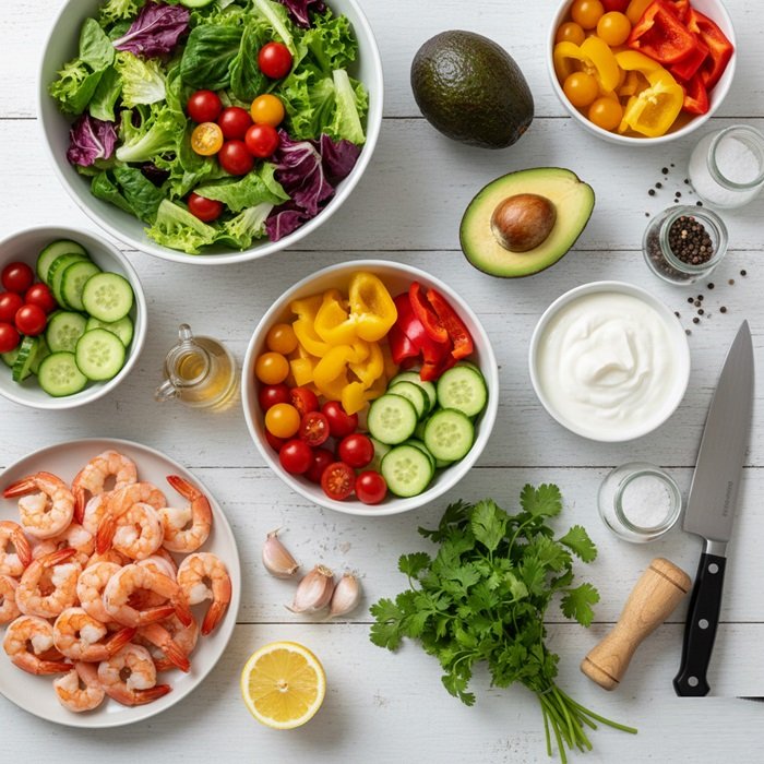 Nguyên liệu Salad Bơ Tôm