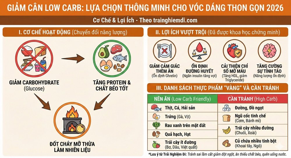 Giảm cân Low Carb là gì?