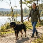 chó Rottweiler đi dạo
