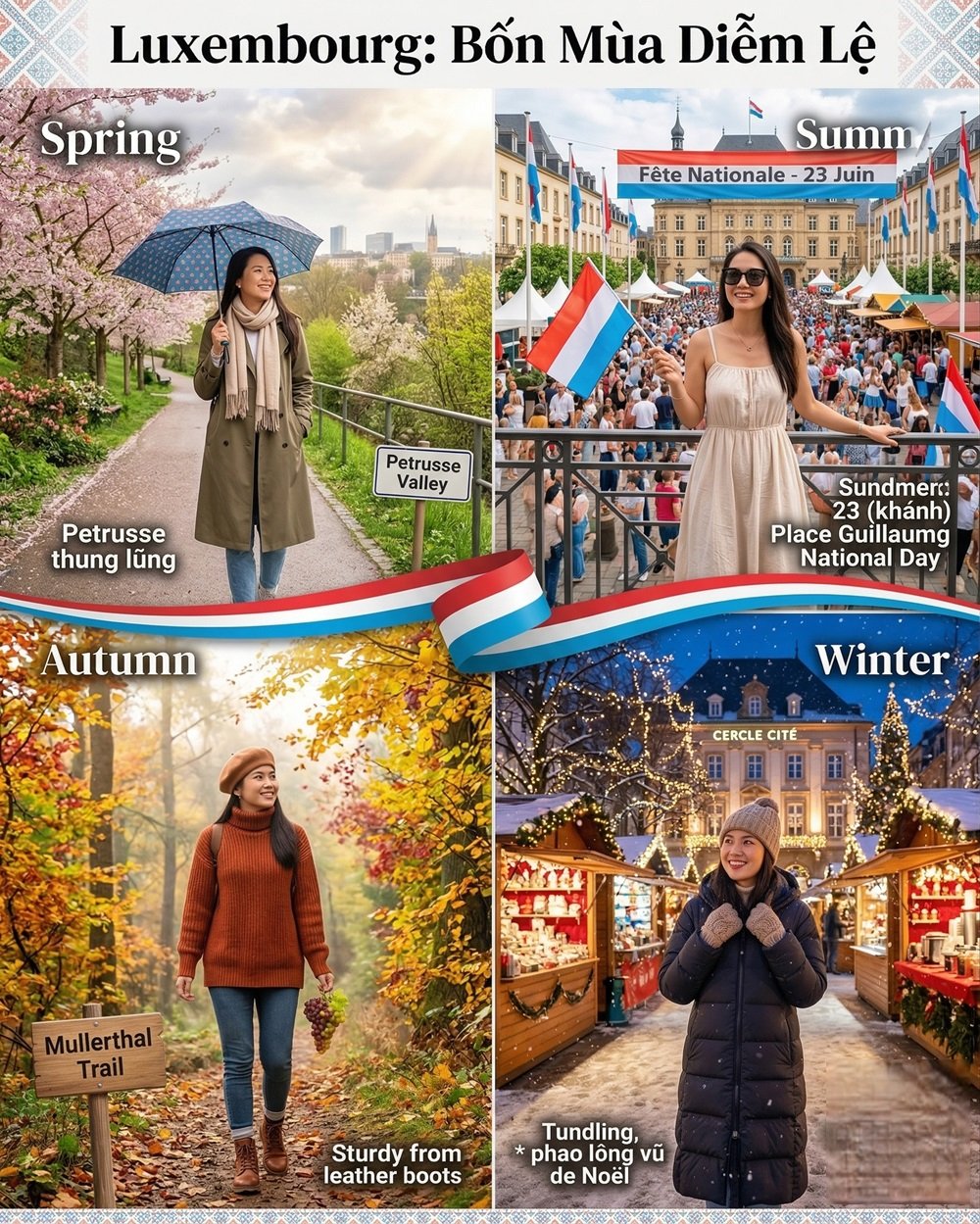 Thời điểm du lịch Luxembourg