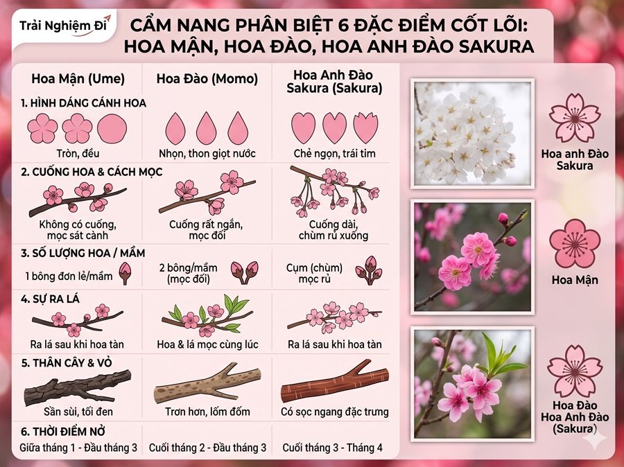 3 loài hoa mùa xuân Nhật Bản