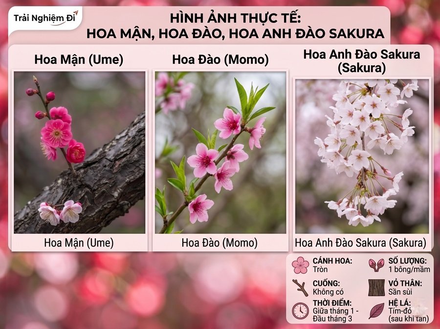 3 loài hoa mùa xuân Nhật Bản