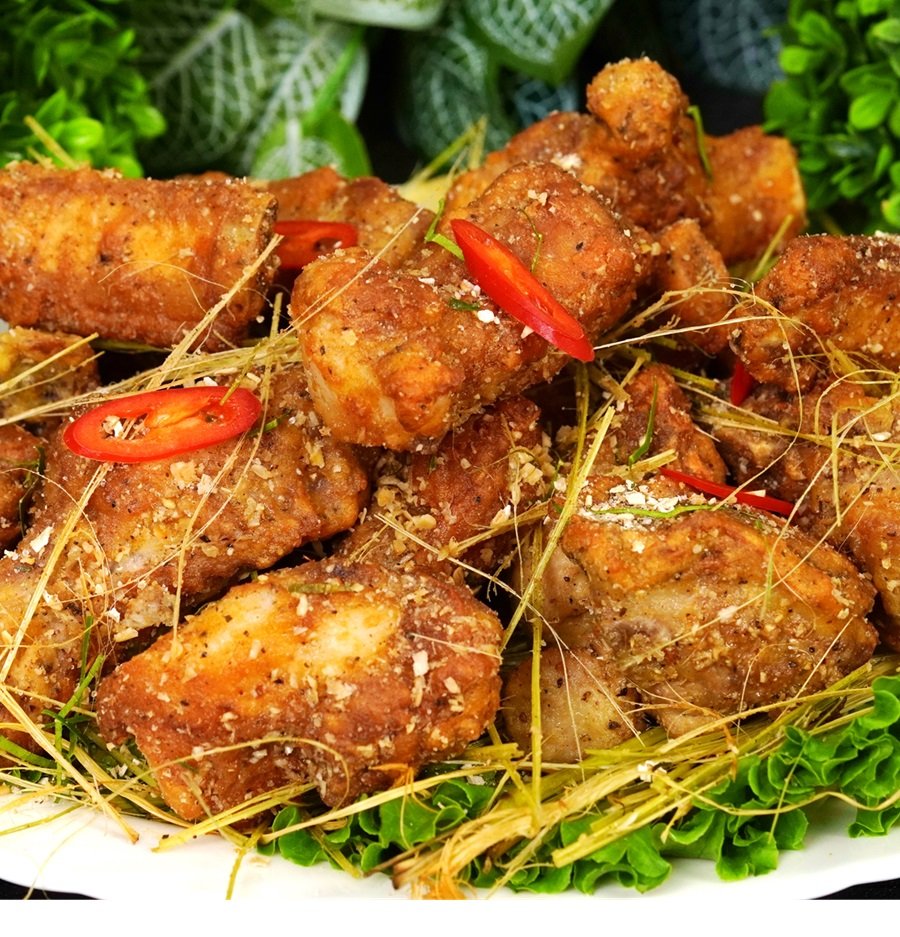 Sườn Rang Muối Vàng Giòn