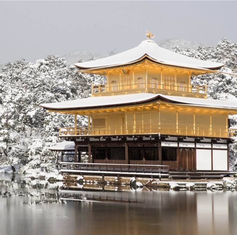 Chùa Vàng Kinkaku-ji mùa đông