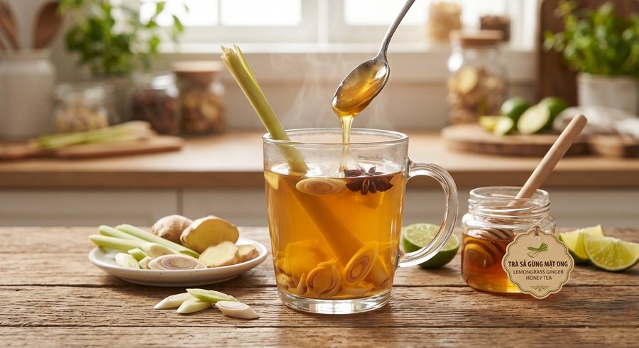 Trà Sả Gừng Mật Ong