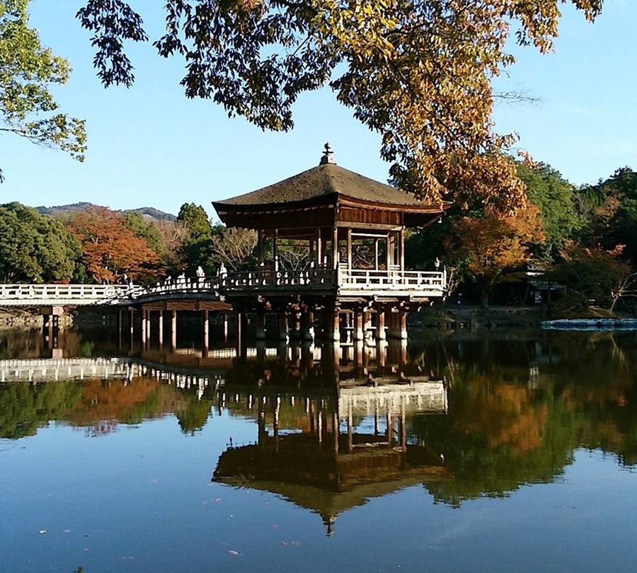 Lầu Lục Giác Ukimido (Sagiike Pond)