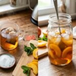 Chuẩn bị nguyên liệu làm trà đào cam sả
