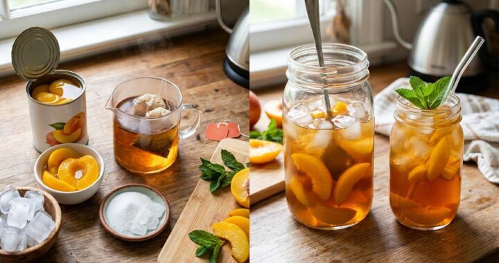 Chuẩn bị nguyên liệu làm trà đào cam sả