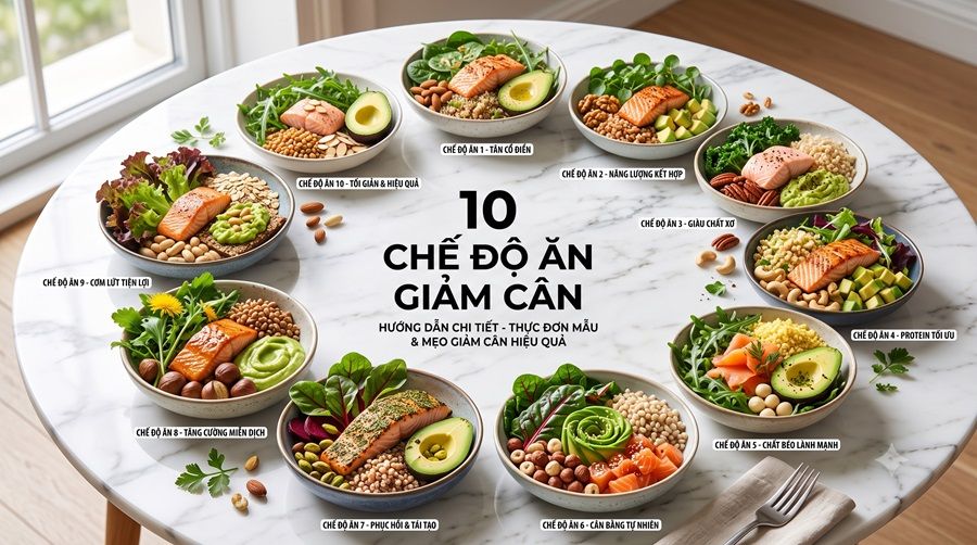 Top 10 Chế Độ Ăn Giảm Cân Khoa Học