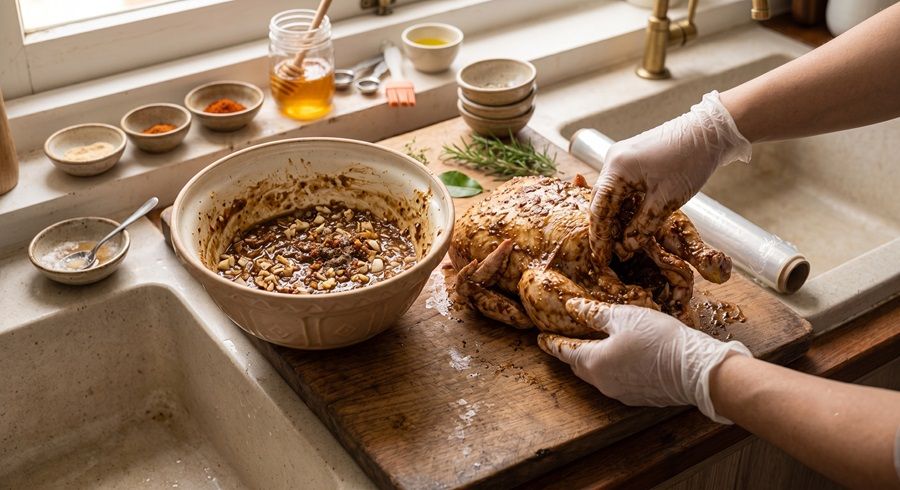 Pha Xốt Và Ướp Gà Đậm Đà