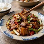 thịt rang cháy cạnh