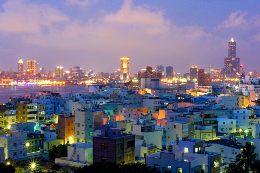 Đảo Kỳ Tân (Cijin) nhìn từ núi Kỳ Hậu, Cao Hùng