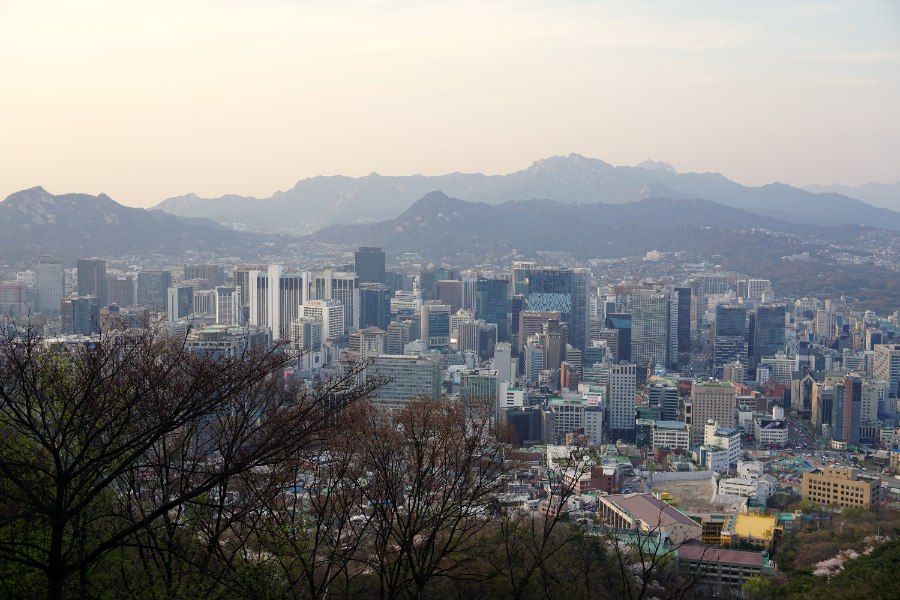 Toàn cảnh thành phố Seoul nhìn từ đỉnh núi Namsan