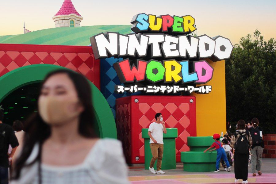 Cổng vào khu Super Nintendo World tại Universal Studios Japan