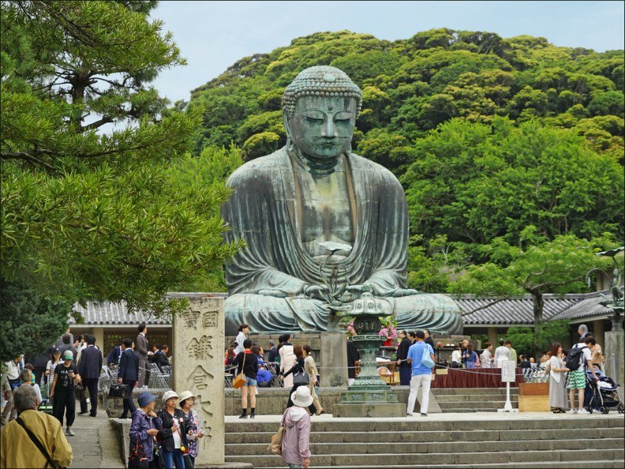 Tượng Đại Phật cao 13,35m bằng đồng tại chùa Kotoku-in, Kamakura