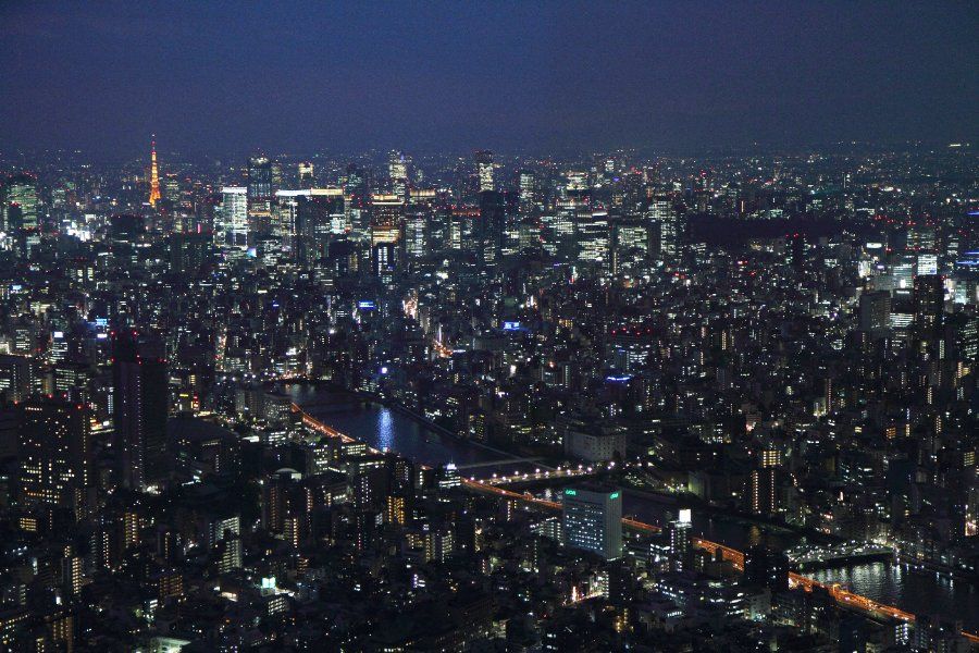 View từ đài quan sát Tokyo Skytree